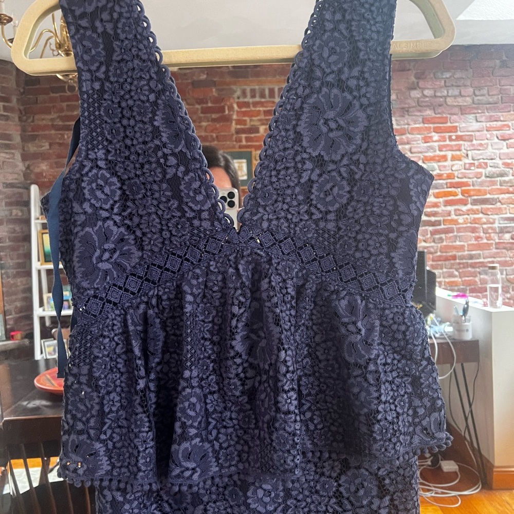 Foxiedox Navy Peplum dress - Picture 9 of 15